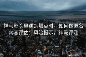 神马影院里遇到爆点时，如何做匿名内容评估：风险提示，神马评测