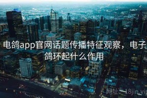 电鸽app官网话题传播特征观察，电子鸽环起什么作用