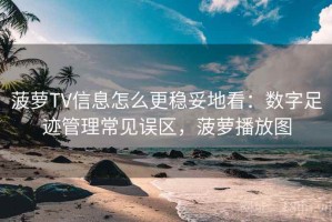 菠萝TV信息怎么更稳妥地看：数字足迹管理常见误区，菠萝播放图