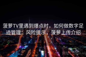 菠萝TV里遇到爆点时，如何做数字足迹管理：风险提示，菠萝上传介绍