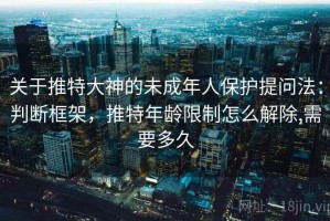关于推特大神的未成年人保护提问法：判断框架，推特年龄限制怎么解除,需要多久