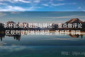 茶杯狐相关截图与转述：重点做评论区规则理解核验路径，茶杯狐 官网