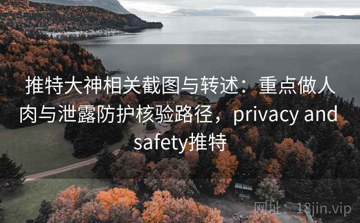 推特大神相关截图与转述:重点做人肉与泄露防护核验路径,privacy and safety推特 推特大神相关截图与转述:重点做人肉与泄露防护核验路径,privacy and safety推特