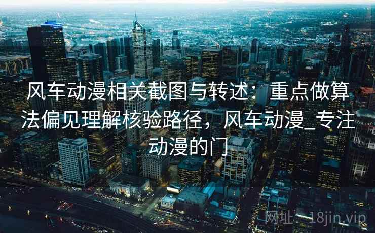 风车动漫相关截图与转述：重点做算法偏见理解核验路径，风车动漫_专注动漫的门