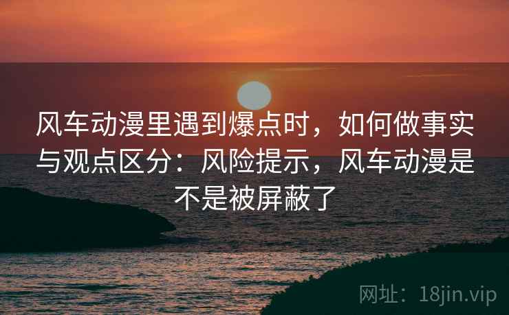 风车动漫里遇到爆点时，如何做事实与观点区分：风险提示，风车动漫是不是被屏蔽了